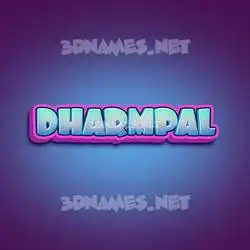 dharmpal in Phat Purple style - 3D name wallpaper