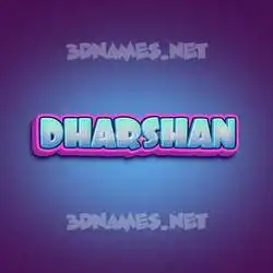 dharshan in Phat Purple style - 3D name wallpaper