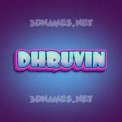 dhruvin in Phat Purple style - 3D name wallpaper