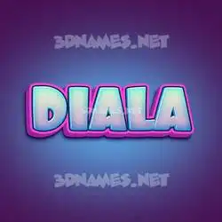 diala in Phat Purple style - 3D name wallpaper