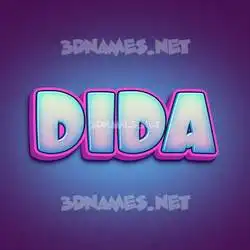 dida in Phat Purple style - 3D name wallpaper