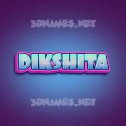 dikshita in Phat Purple style - 3D name wallpaper