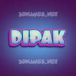 dipak in Phat Purple style - 3D name wallpaper