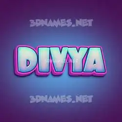 divya in Phat Purple style - 3D name wallpaper