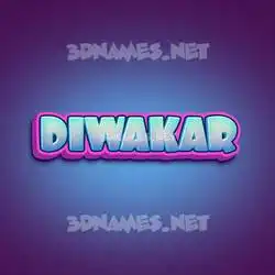 diwakar in Phat Purple style - 3D name wallpaper