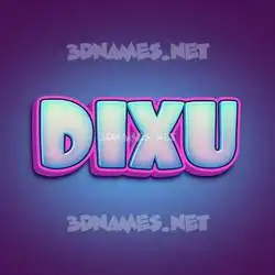 dixu in Phat Purple style - 3D name wallpaper