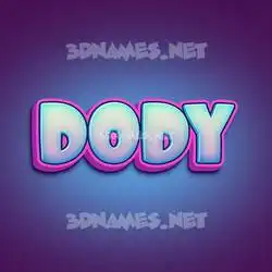 dody in Phat Purple style - 3D name wallpaper