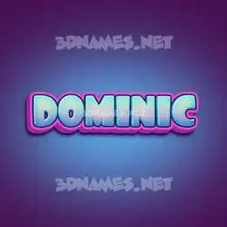 dominic in Phat Purple style - 3D name wallpaper