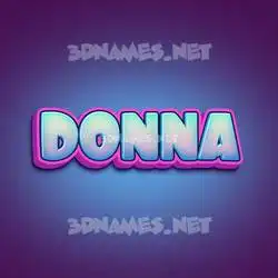 donna in Phat Purple style - 3D name wallpaper