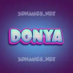 donya in Phat Purple style - 3D name wallpaper