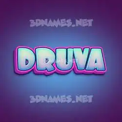 druva in Phat Purple style - 3D name wallpaper