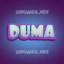 duma in Phat Purple style - 3D name wallpaper