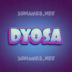 dyosa in Phat Purple style - 3D name wallpaper