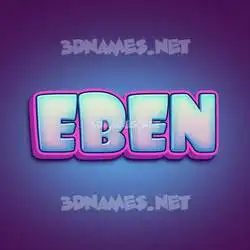 eben in Phat Purple style - 3D name wallpaper