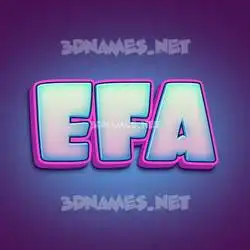 efa in Phat Purple style - 3D name wallpaper