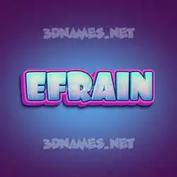 efrain in Phat Purple style - 3D name wallpaper