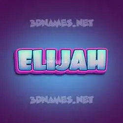 elijah in Phat Purple style - 3D name wallpaper