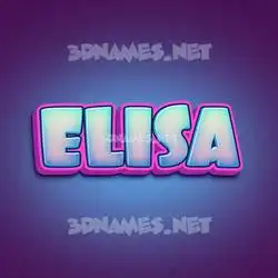 elisa in Phat Purple style - 3D name wallpaper