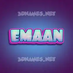 emaan in Phat Purple style - 3D name wallpaper
