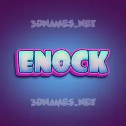 enock in Phat Purple style - 3D name wallpaper
