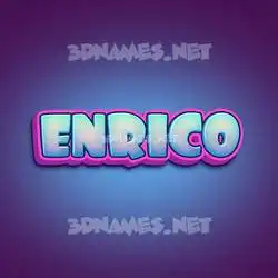 enrico in Phat Purple style - 3D name wallpaper