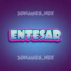 entesar in Phat Purple style - 3D name wallpaper