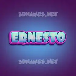 ernesto in Phat Purple style - 3D name wallpaper