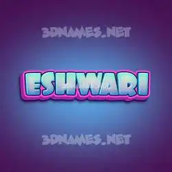 eshwari in Phat Purple style - 3D name wallpaper