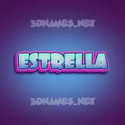 estrella in Phat Purple style - 3D name wallpaper