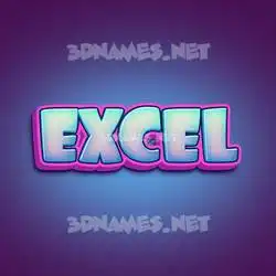 excel in Phat Purple style - 3D name wallpaper