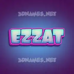 ezzat in Phat Purple style - 3D name wallpaper