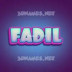 fadil in Phat Purple style - 3D name wallpaper