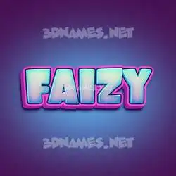 faizy in Phat Purple style - 3D name wallpaper