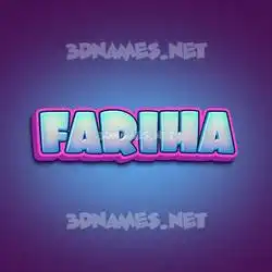 fariha in Phat Purple style - 3D name wallpaper