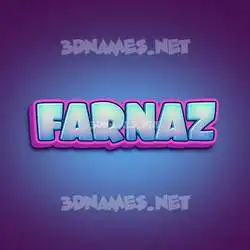 farnaz in Phat Purple style - 3D name wallpaper