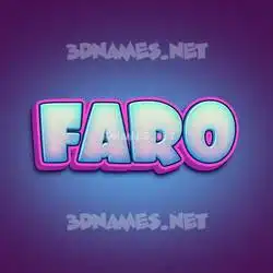 faro in Phat Purple style - 3D name wallpaper