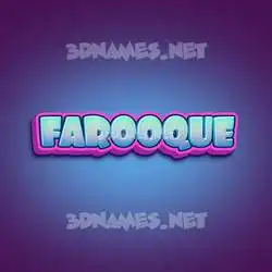 farooque in Phat Purple style - 3D name wallpaper