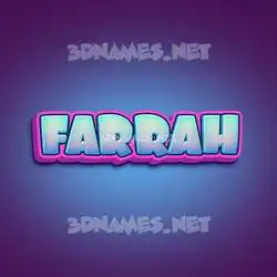 farrah in Phat Purple style - 3D name wallpaper