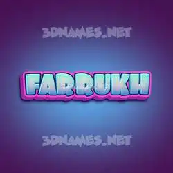 farrukh in Phat Purple style - 3D name wallpaper