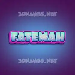 fatemah in Phat Purple style - 3D name wallpaper