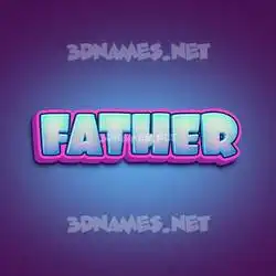 father in Phat Purple style - 3D name wallpaper