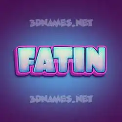fatin in Phat Purple style - 3D name wallpaper