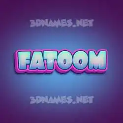 fatoom in Phat Purple style - 3D name wallpaper