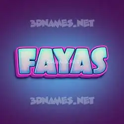 fayas in Phat Purple style - 3D name wallpaper