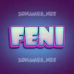 feni in Phat Purple style - 3D name wallpaper