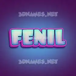fenil in Phat Purple style - 3D name wallpaper