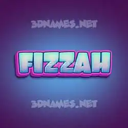 fizzah in Phat Purple style - 3D name wallpaper