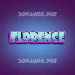 florence in Phat Purple style - 3D name wallpaper