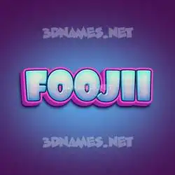 foojii in Phat Purple style - 3D name wallpaper