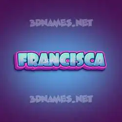 francisca in Phat Purple style - 3D name wallpaper